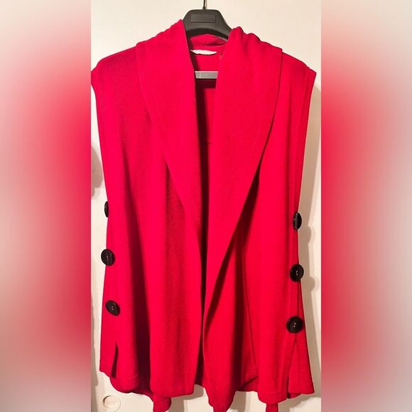 Soft Surroundings Duster Red Vest - Picture 1 of 3